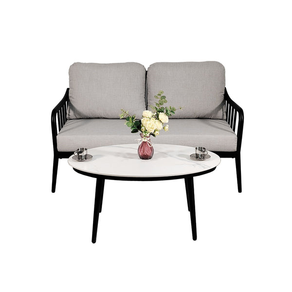 Outdoor Patio Modern Set With Removable Sunbrella Cushions And Table
