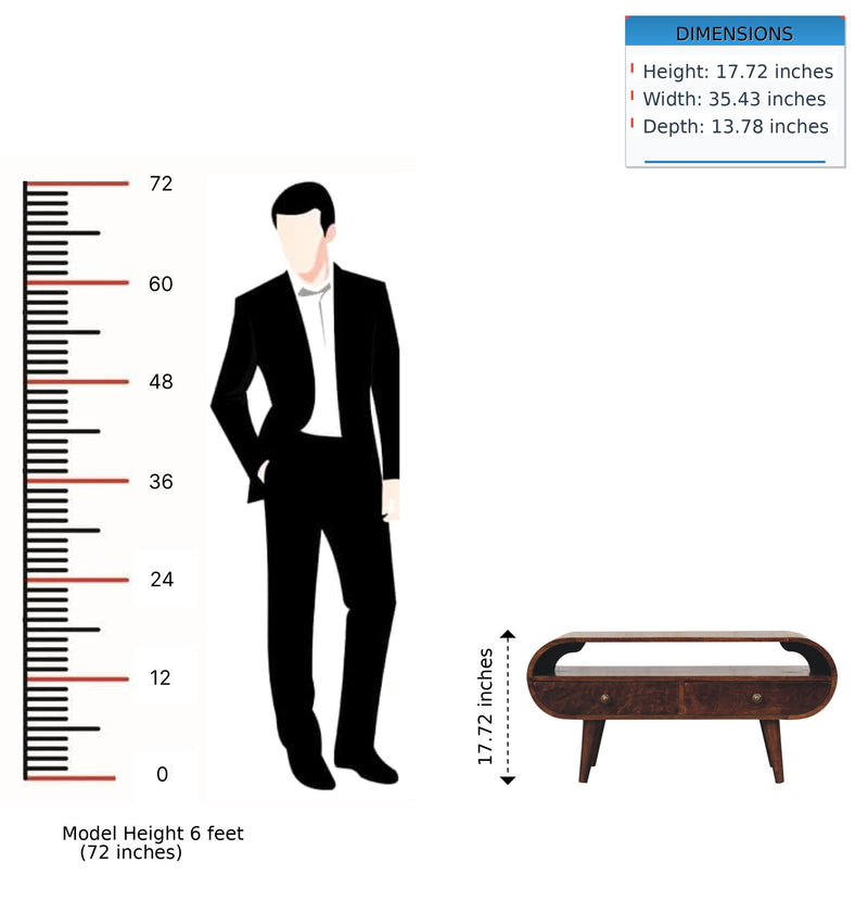 Solid Wood Circular TV Stand