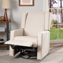 Landau Contemporary Fabric Upholstered Swivel Recliner