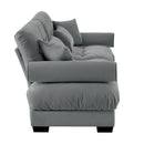 Modern Oversize Sofa With Cloud Like Comfort, Featuring Waist And Throw Pillows