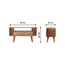 Mini Rounded Entertainment Unit - Oak