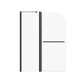 Frameless Folding Shower Doors For Bathtub With Pivot Tub Glass Door, 1 / 4" Tempered Glass