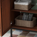 30" Vintage Bathroom Vanity With Ceramic Sink, Modern Bathroom Vanity Cabinet With 2 Soft Close Doors, Equpiied With 4 Sturdy Iron Legs - Antique Dark Brown