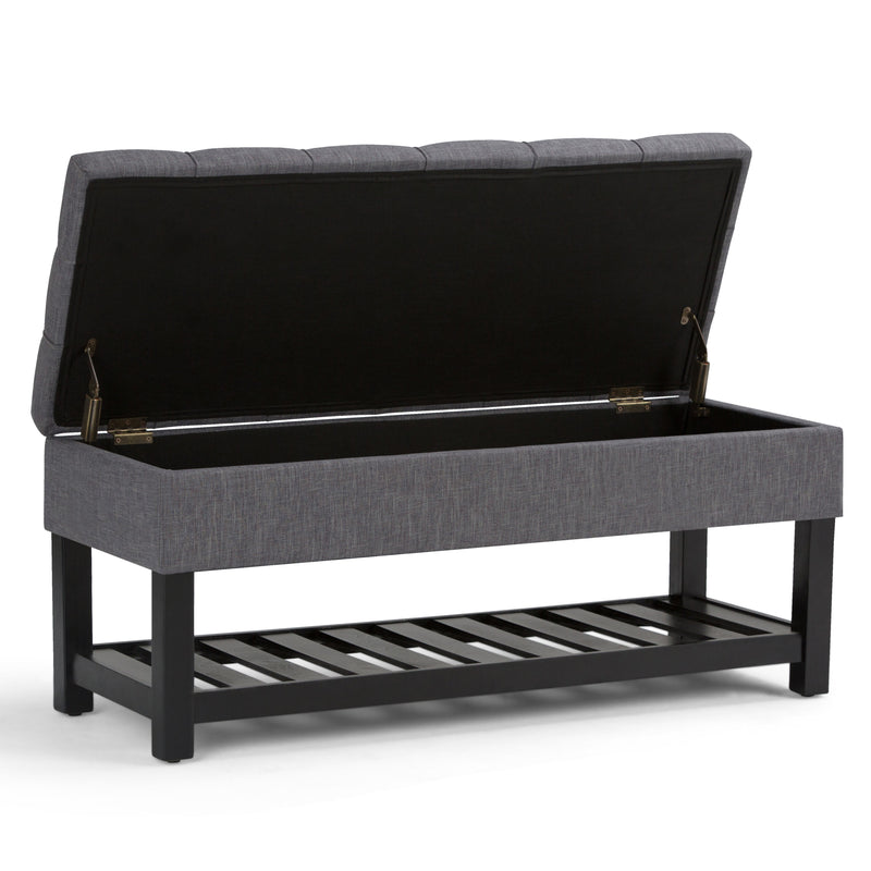 Saxon - Upholstered Transitional Storage Ottoman Bench