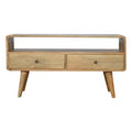 Solid Wood Curved Media Unit