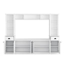 Minimalist Entertainment Wall Unit Set With Bridge For TVs Up To 75"