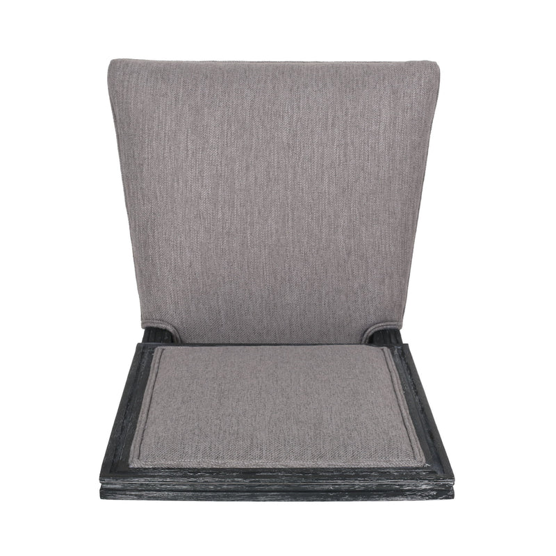 French Country Style Dining Chair With Upholstered Seating And Fluted Legs
