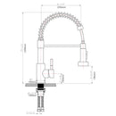 Kitchen Faucet With Pull Down Spray Head - Brushed Nickel