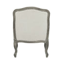 Tania - Chair With Pillow - Cream Linen & Gray