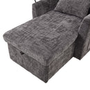 Multifunctional Chenille Recliner Sofa With Storage And Phone Bracket