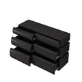 Minimalist Modern 6 Drawer Dresser, Handle Free Design With Wide Storage