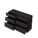 Minimalist Modern 6 Drawer Dresser, Handle Free Design With Wide Storage