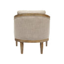 Classic Chair With Solid Wood Frame And Jacquard Upholstery - Beige