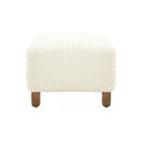 Contemporary Ottoman With Foam Cushion And Durable Upholstery