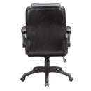 Modern Adjustable Office Chair Leather Upholstered Swivel Chair With Butterfly Mechanism Headrest - Gray
