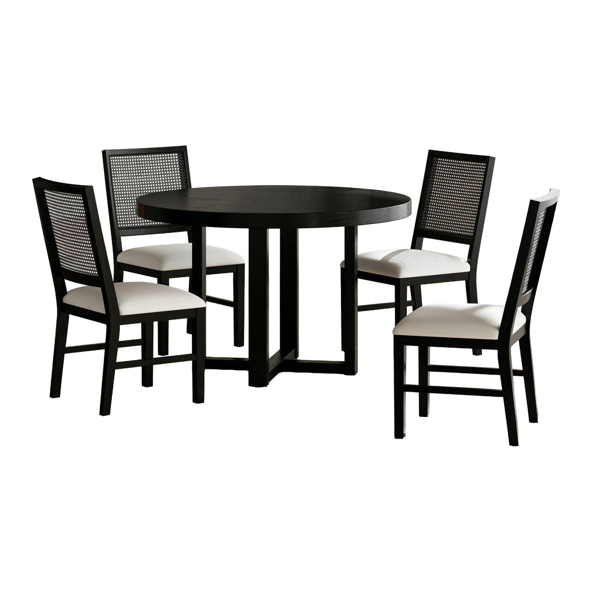 Bahama Breeze 5 Piece Standard Height Dining Set (Table And Four Chairs) in Black by Elements International