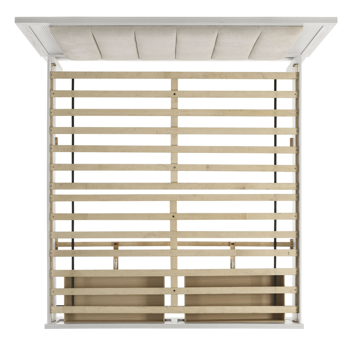 Baystorm Upholstered Storage Bed in White by Elements International, view 2