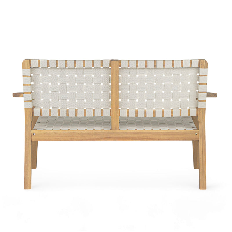 Woven Rope Outdoor Deep Seating Porch Loveseat For Garden