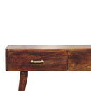 T Bar Console Table, 2 Drawers - Chestnut