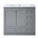 Shaker Free Standing Bathroom Vanity Cabinet With Sink, Soft Close Drawers, Soft Close Doors