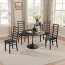 Metal Dining Chairs With Steel Legg, High Back Armless Design