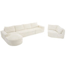 U-Shaped Oversized Modular Cloud Sectional Sofa With Deep Seat For Living Room