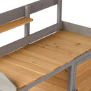 Outdoor Potting - Bench, Workstation Table With Cabinet For Backyard Garden Supplies - Brown / Gray