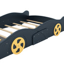 Race Car Shaped Platform Bed With Wheels And Storage