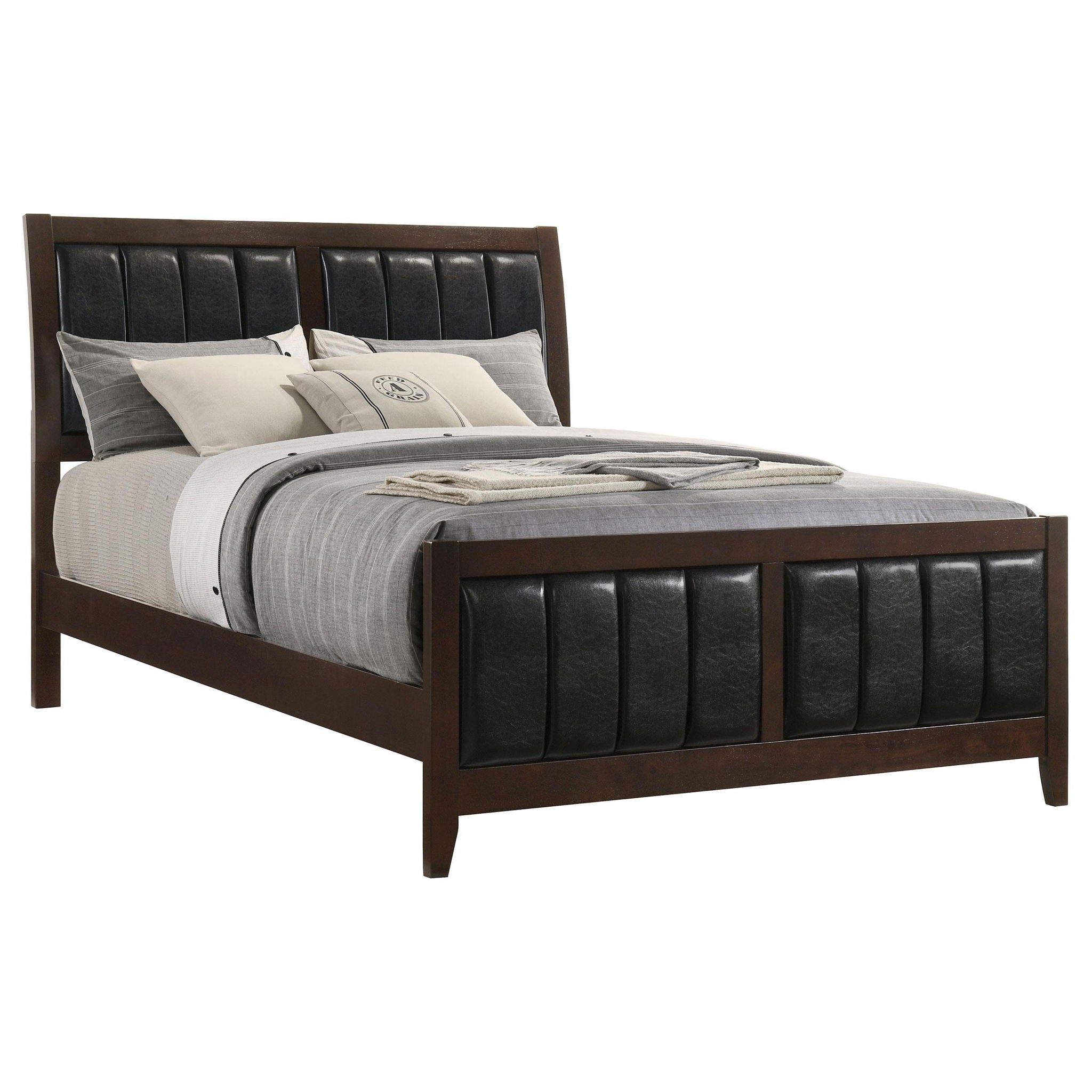 Carlton Wood Queen Panel Bed Cappuccino