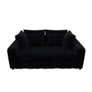 Plush Corduroy 4 Seat Sofa, Modern Comfy Upholstered Sofa Cloud Couch, Deep Seat Couches With Soft Pillows