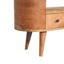 Mini Rounded Entertainment Unit - Oak