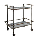Percy Galvanized Metal Bar Cart - Gray