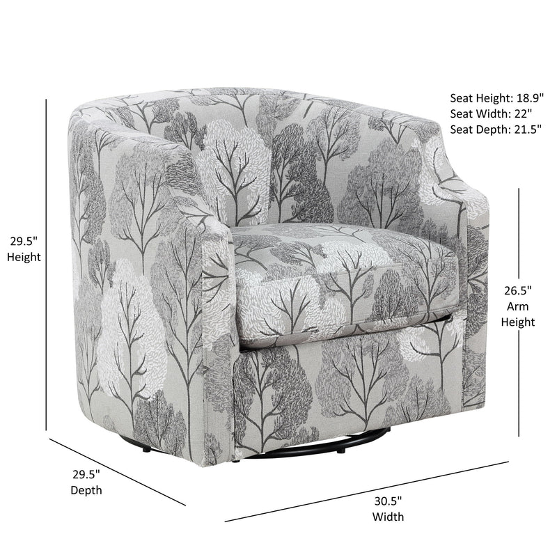 Isabelle - Swivel Glider Barrel Chair