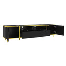 TV Stand For TVs Up To 80", Entertainment Center With 2 Shelves And LED Lights