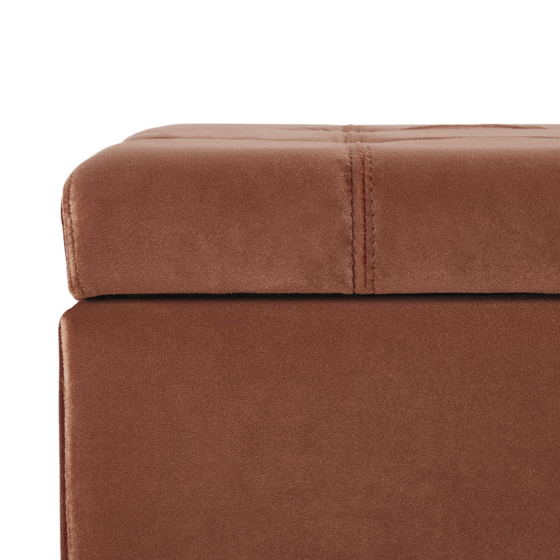Wendover - Elegant Velvet Tufted Storage Bench With Lift-Up Top And Birch Wood Legs