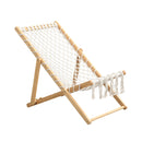 Bamboo Weaving Chair Set With Handwoven Rope For Patio And Living Spaces - Natural