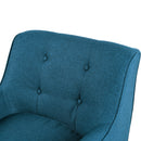 Modern Arm Chair With Tufted Back And Wooden Legs