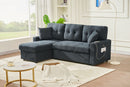 Reversible Sofa Couch Sleeper With Pull Out Bed And USB Port