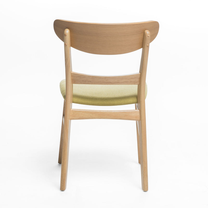 Mid Century Modern Dining Chair With Upholstered Seat And Wood Frame