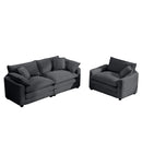 Elegant Corduroy Oversized Sectional Sofa Set With Deep Seats And Flexible Layout
