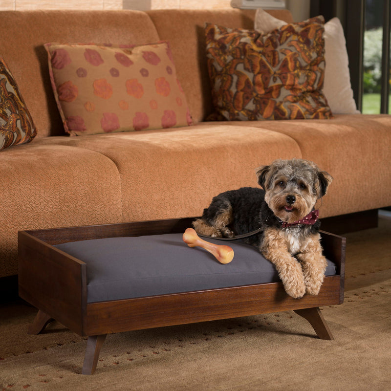 Dog Bed With High Quality Mattress - Gray / Brown