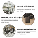 3 Piece Coffee Table Set With Tempered Glass Surface - Black