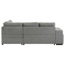 Roanne - Fabric Upholstered Sleeper Sectional Sofa - Gray