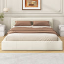Stylish Upholstered Bed With Birch Wood Frame