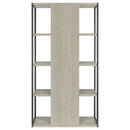 Loomis - 72" 4-Shelf Bookshelf - Whitewashed Gray