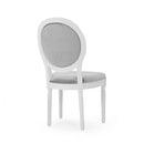 French Country Dining Chair Set With Round Backrest