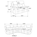 Sycamore - Upholstered Power Reclining Sectional Sofa
