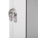 Modern Style 2 In 1 Pet Friendly Dog Crate Kitchen Island End Table Metal Pine - Natural / White