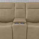 Odell - Power Reclining Loveseat With Console, Power Headrests & Lumbar - Stone