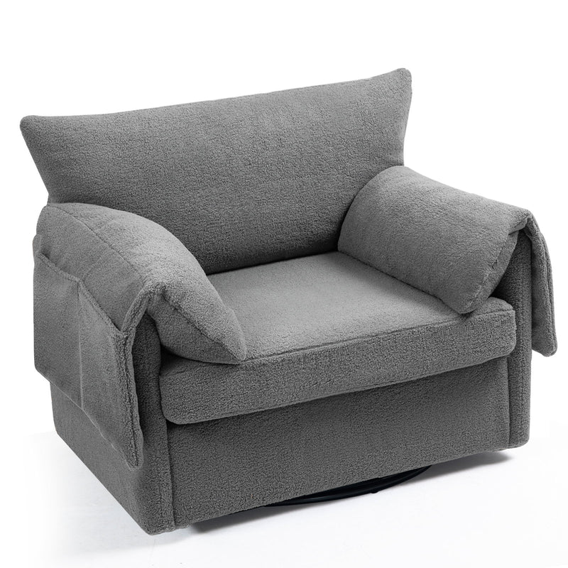 Oversized Swivel Armchair Modern Chair & Single Sofa Lounge, Comfortable Seating For Living Room